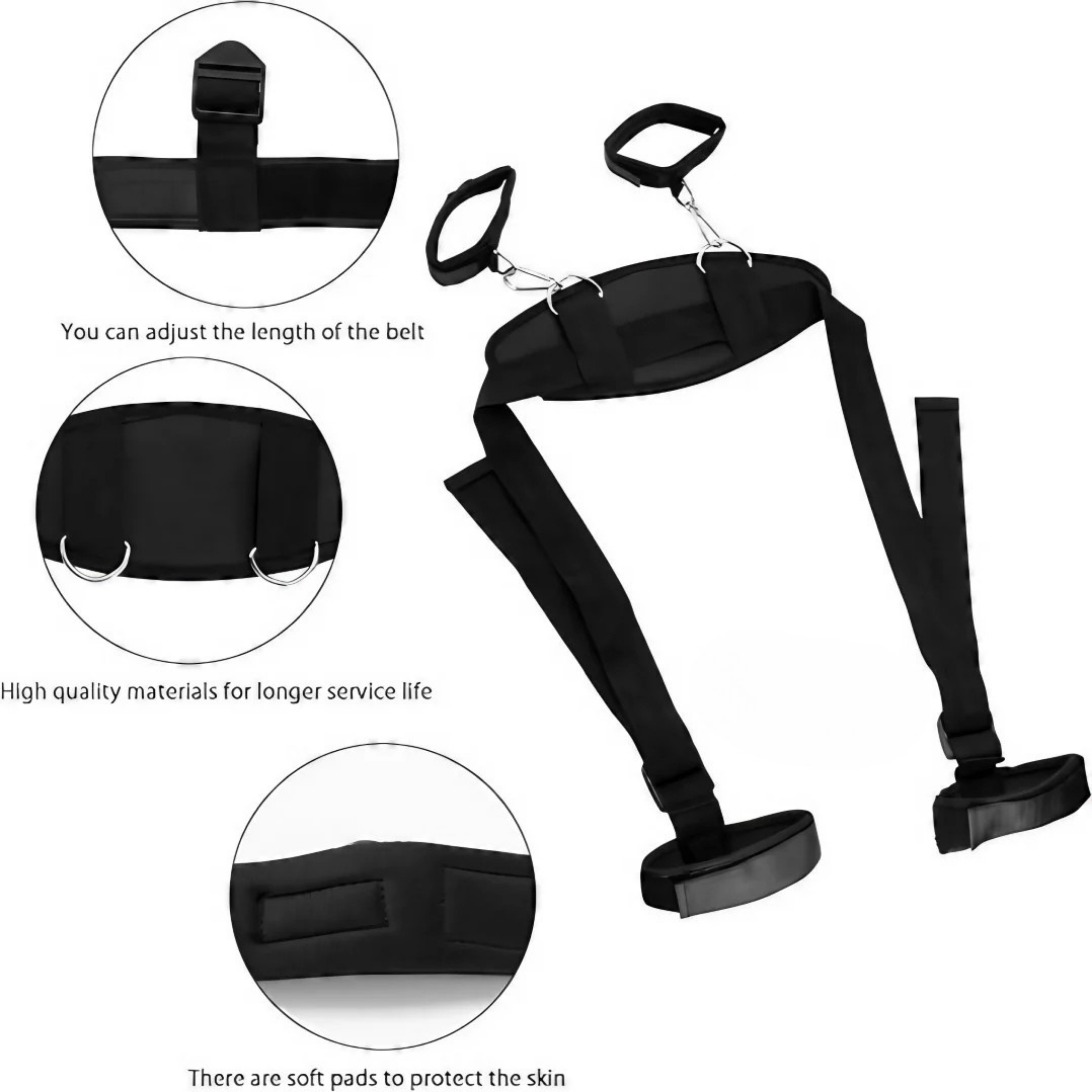 Plush Padded Neck and Wrist Restraint Set